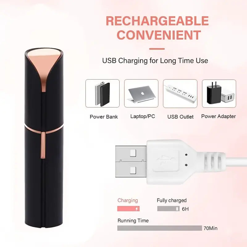 Venaria™ Painless Waterproof Facial Hair Remover with LED Light