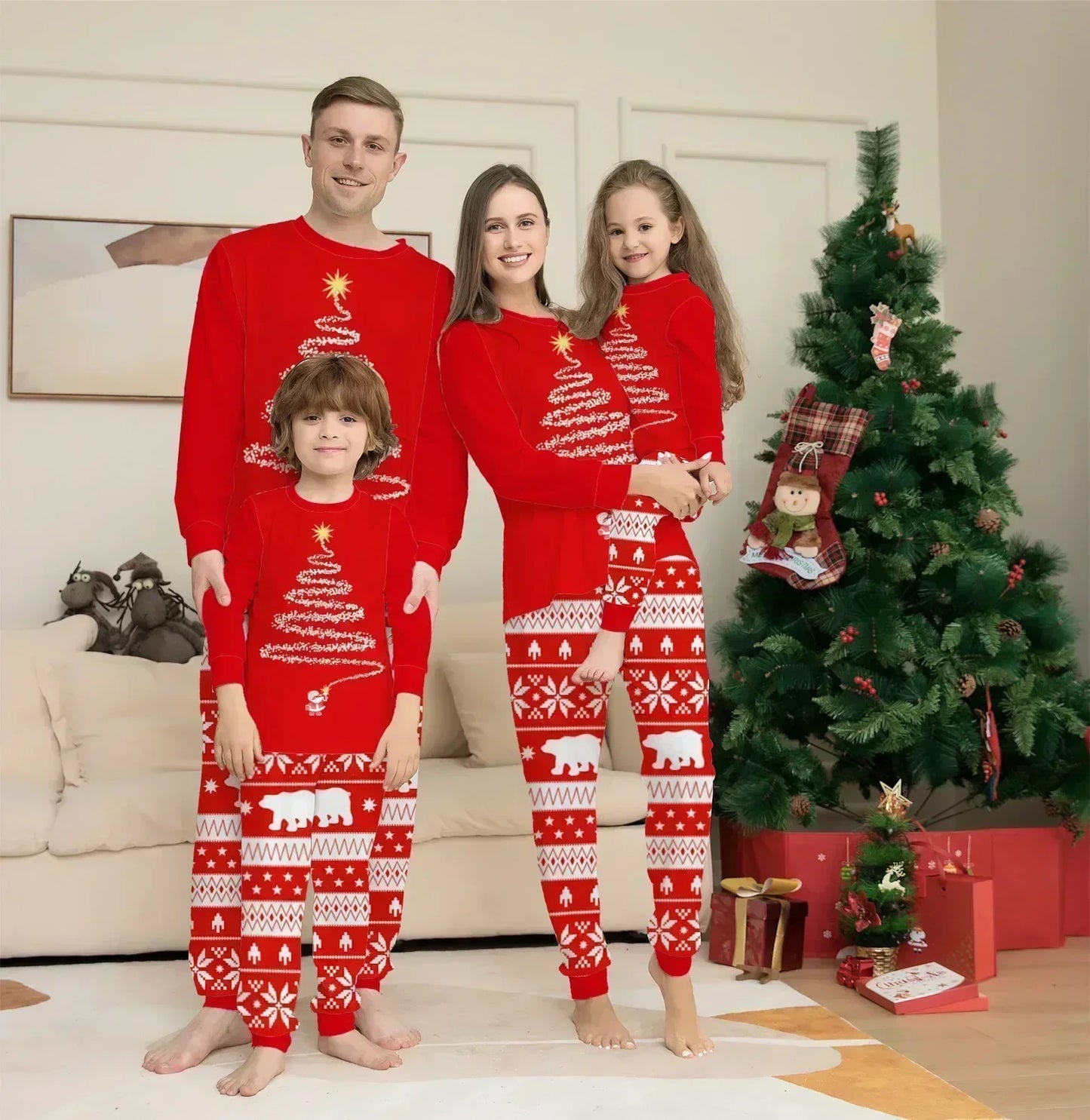 2025 Xmas Family Matching Pajamas Letter Print Adult Kid Baby Family Matching Outfit Mother Daughter Kids Christmas Family Pj's