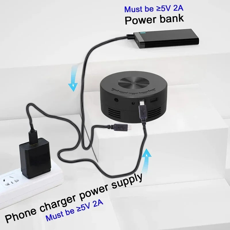 Mini YT200 Projector Home Micro Portable Outdoor Support 1080p Built In Speaker Mobile Phone Same Screen Projector Machine