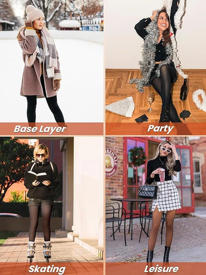 Luxury Translucent Fleece Tights — Stay Warm, Look Effortlessly Stylish