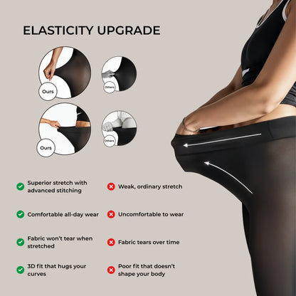 Luxury Translucent Fleece Tights — Stay Warm, Look Effortlessly Stylish