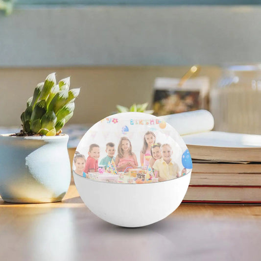 Crystal Ball Video Player 2.7 Inch Crystal Memory Ball Uploadable Videos Sphere for Kids Adults Celebration Party Christmas