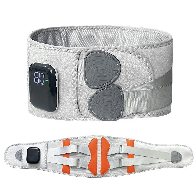 Heated Waist Belt, Hot Compress Infrared Double Motor Vibration Waist Massager Charging Multi-function Relaxation Warm Palace