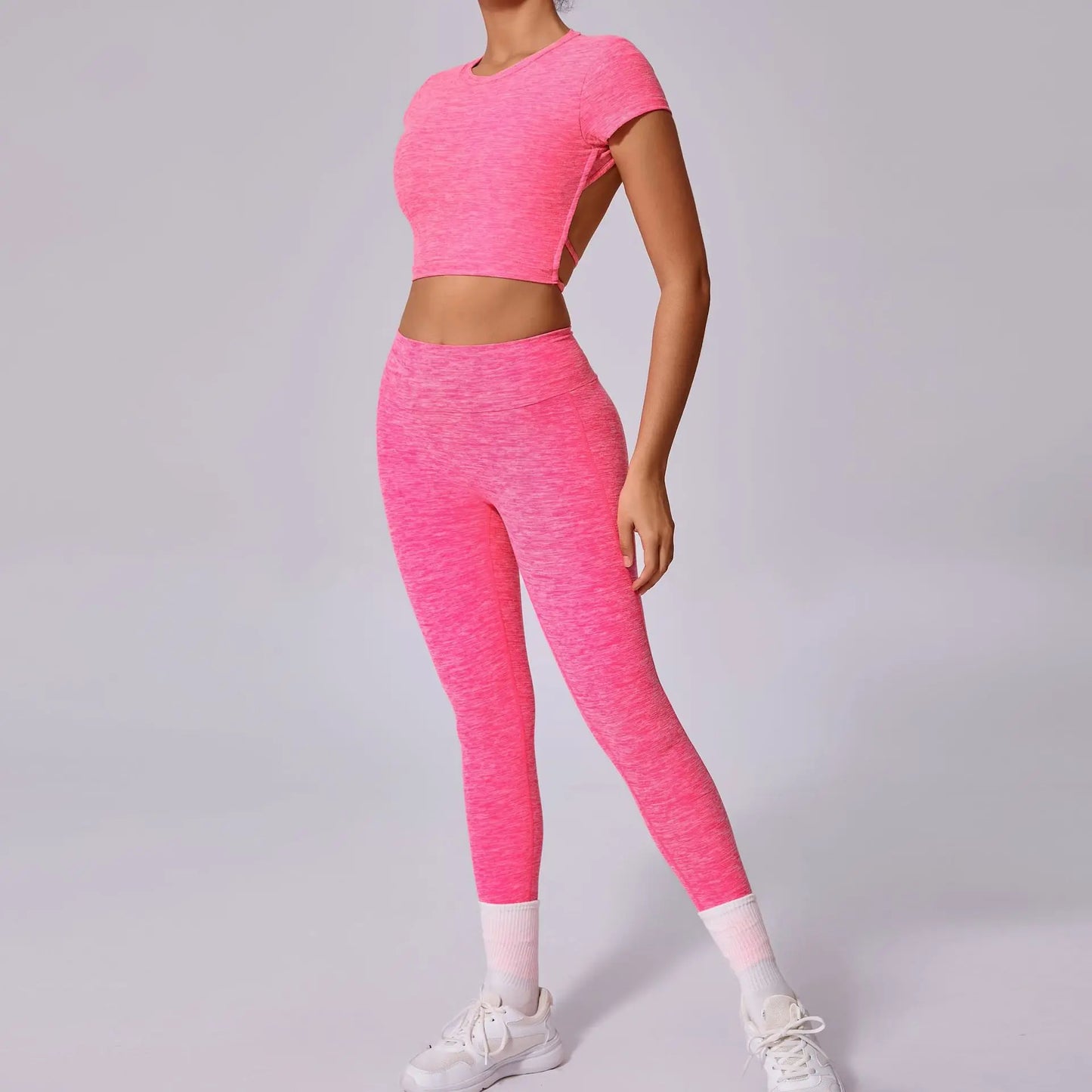 High Waist Yoga Pants for Women - Seamless Quick Dry Workout Leggings, Tummy Control & Butt Lift