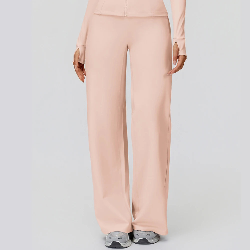 Warm Yoga Pants Women Bell Bottoms High Waist Sport Flare Pants Gym Fitness Leggings Female Legging Tummy Control Wide-leg Pants