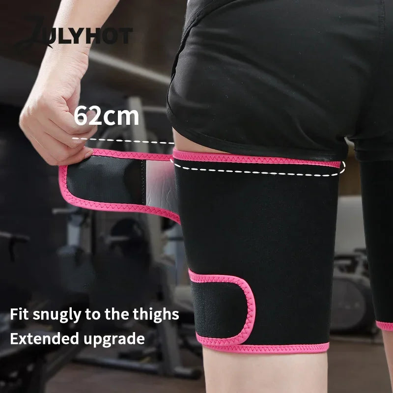 1Pair Adjustable Sauna Thigh Trimmer Belt For Women - Sweat - Boosting Leg Shaper Wrap For Workout, Training & Shaping