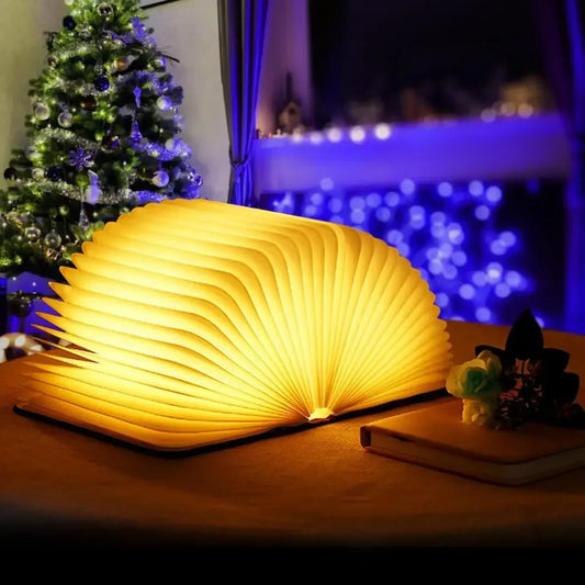 3D LED Book Light USB Rechargeable Night Light 3 Colors Foldable Table Lamp Creative LED Magnetic Lamp Portable Desk Lighting