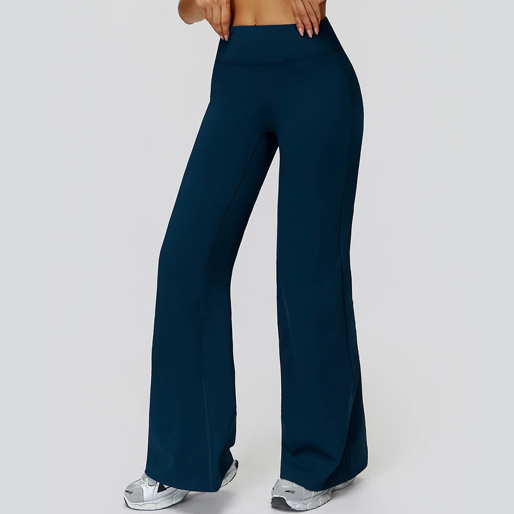Warm Yoga Pants Women Bell Bottoms High Waist Sport Flare Pants Gym Fitness Leggings Female Legging Tummy Control Wide-leg Pants