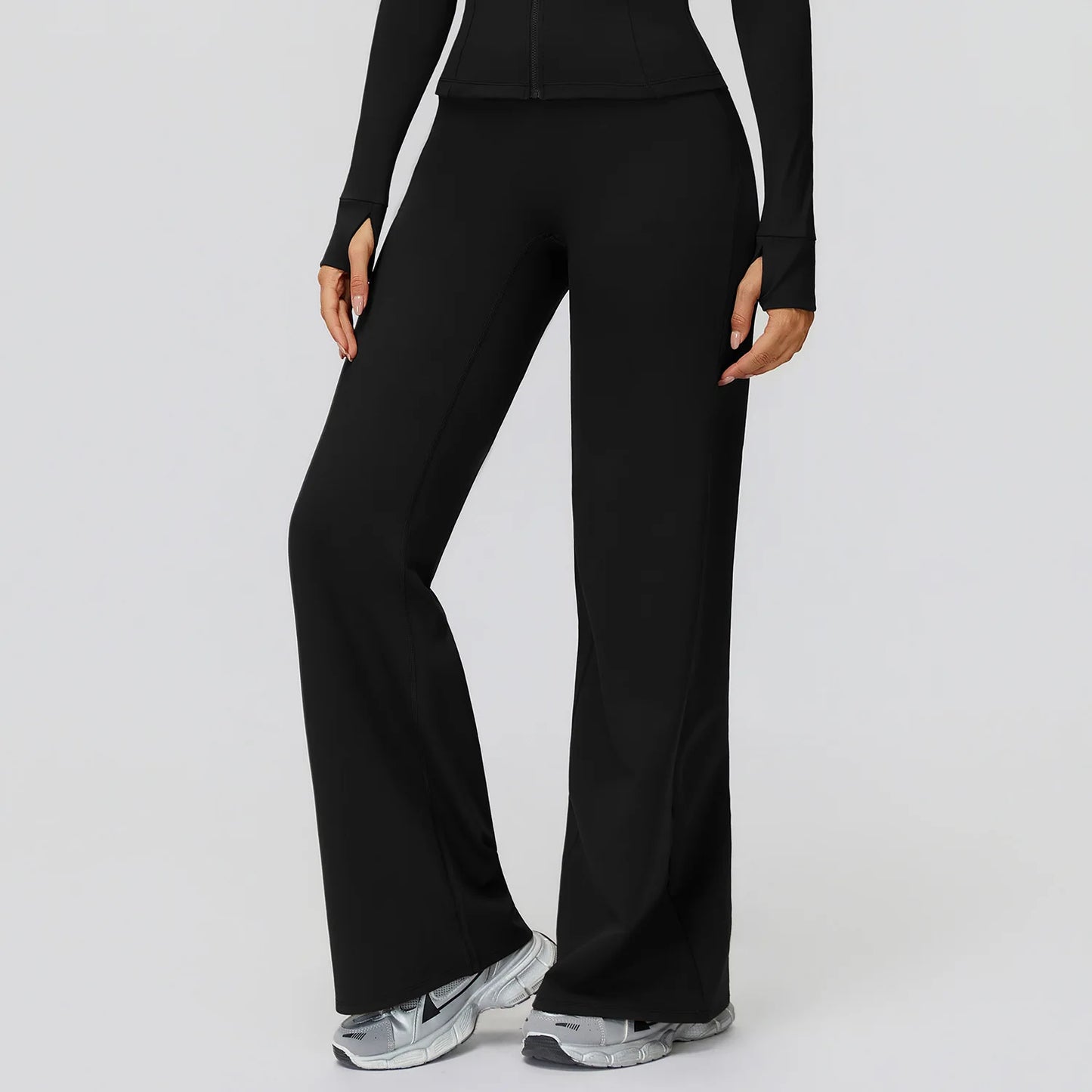 Warm Yoga Pants Women Bell Bottoms High Waist Sport Flare Pants Gym Fitness Leggings Female Legging Tummy Control Wide-leg Pants