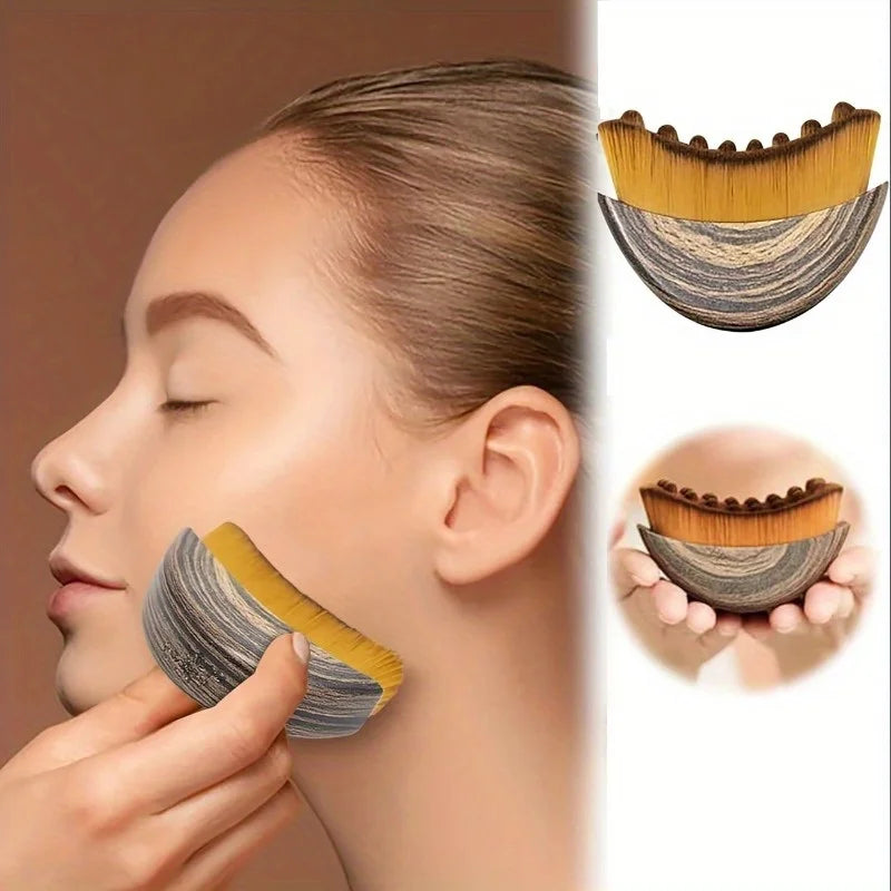 1PC Lymphatic Drainage Brush for Face & Body, Ergonomic Massager Tool, Fits Skin Contours, Detox & Relaxation
