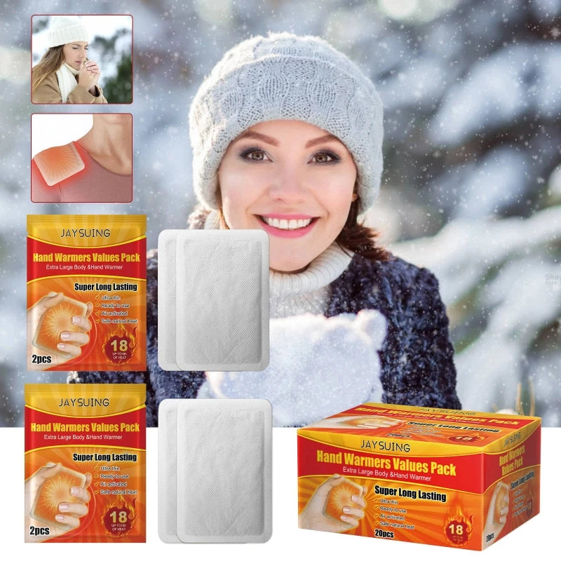 1 Box Portable Self Heating Pads Hand Warmers Values Pack for Waist Abdomen Care