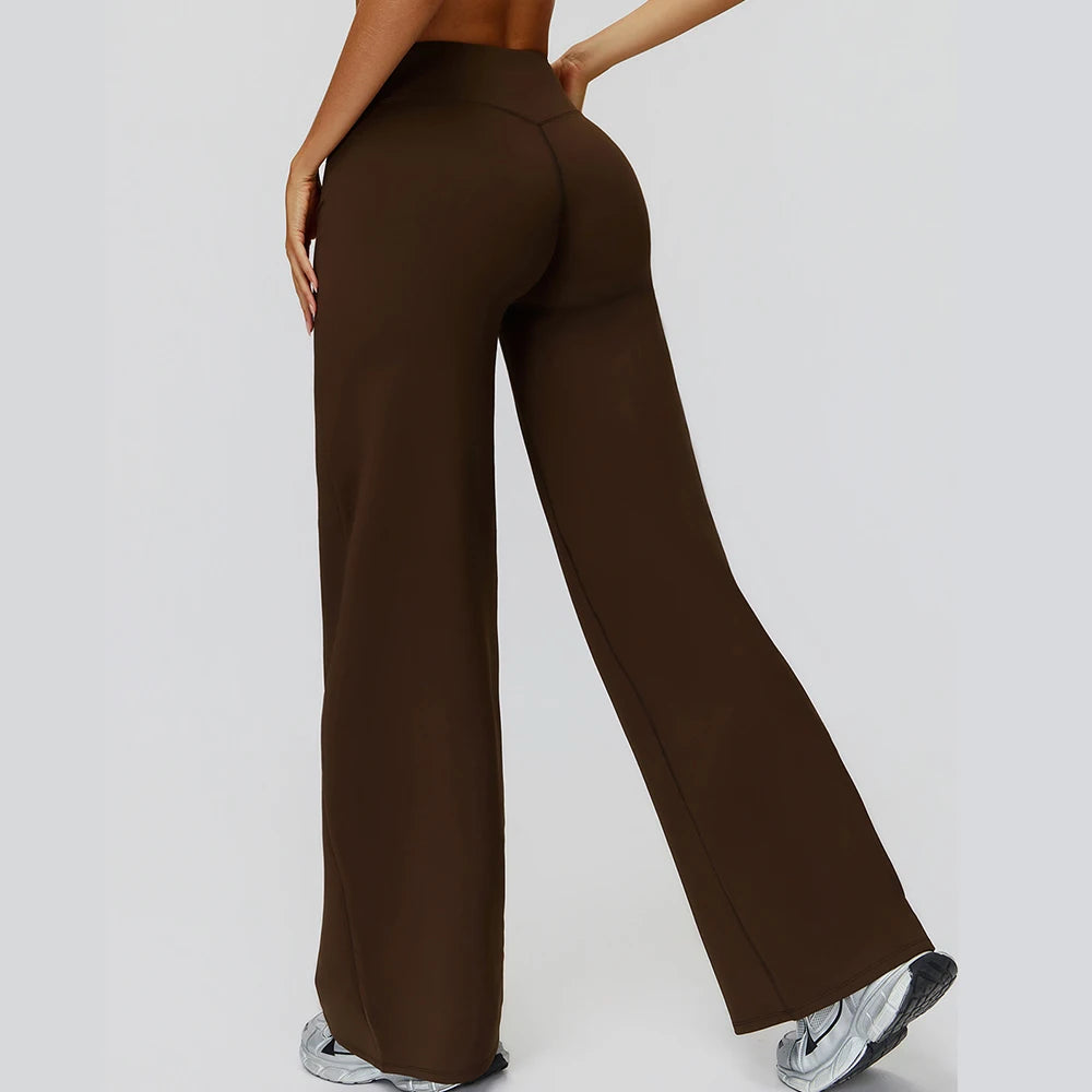 Warm Yoga Pants Women Bell Bottoms High Waist Sport Flare Pants Gym Fitness Leggings Female Legging Tummy Control Wide-leg Pants