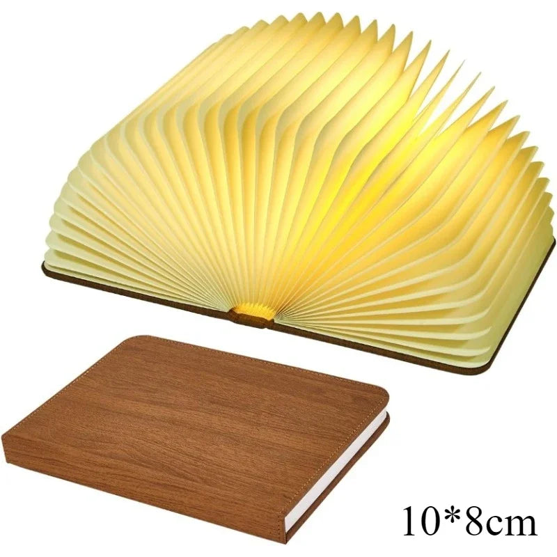 3D LED Book Light USB Rechargeable Night Light 3 Colors Foldable Table Lamp Creative LED Magnetic Lamp Portable Desk Lighting