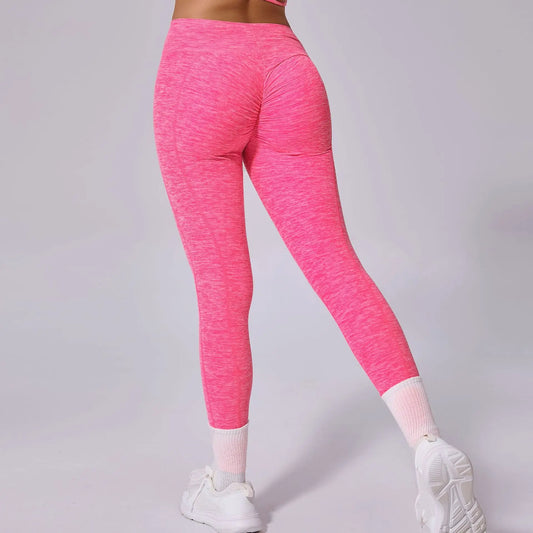 High Waist Yoga Pants for Women - Seamless Quick Dry Workout Leggings, Tummy Control & Butt Lift