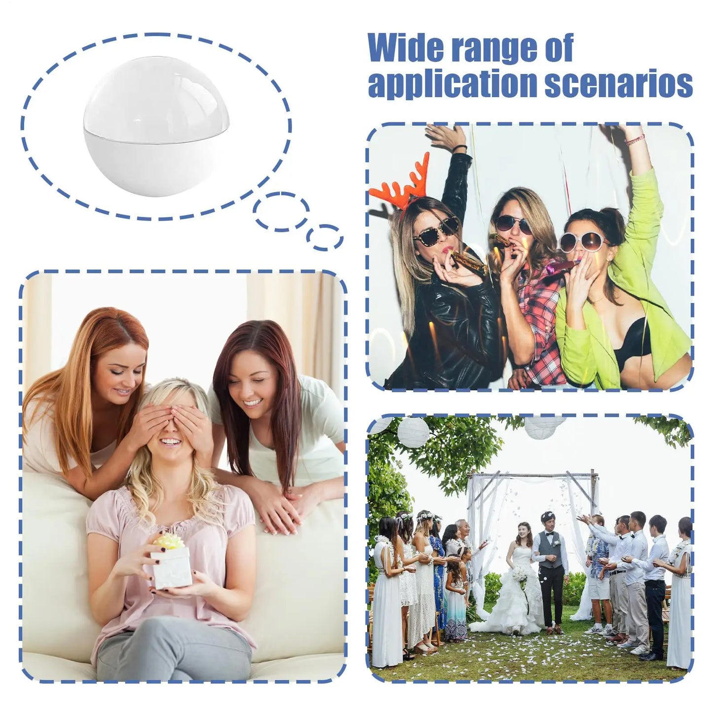 Crystal Ball Video Player 2.7 Inch Crystal Memory Ball Uploadable Videos Sphere for Kids Adults Celebration Party Christmas