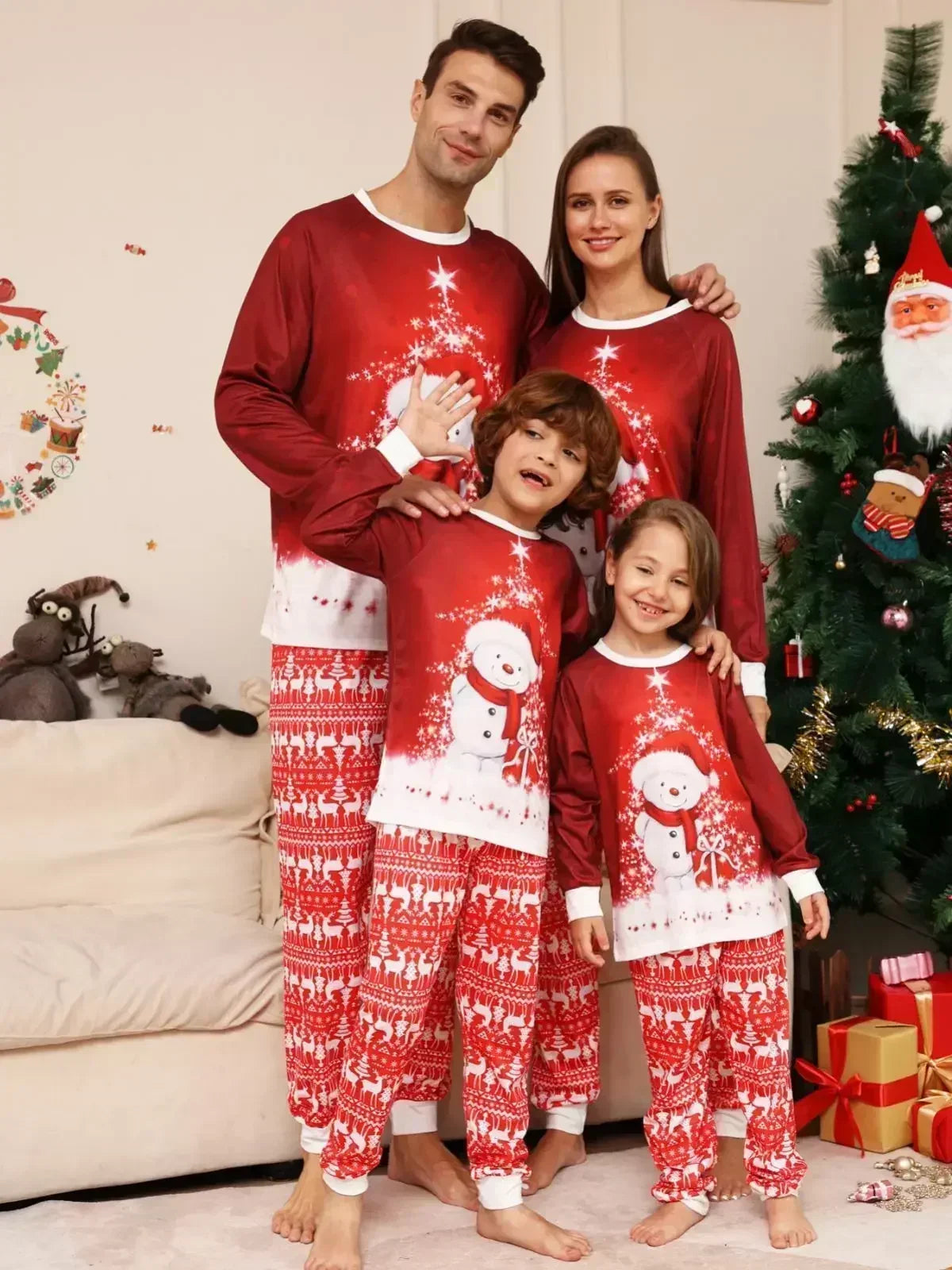 2025 Xmas Family Matching Pajamas Letter Print Adult Kid Baby Family Matching Outfit Mother Daughter Kids Christmas Family Pj's