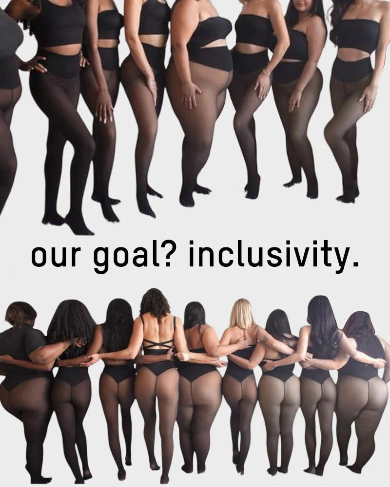 Luxury Translucent Fleece Tights — Stay Warm, Look Effortlessly Stylish